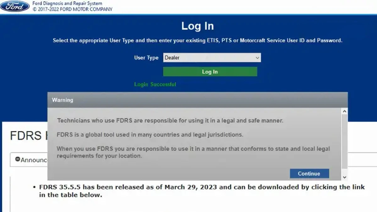 ford fdrs login – how to access it